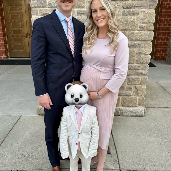 LUXE Seraphine Blush Pink Formal Maternity Nursing Dress US 8 - Picture 4 of 7